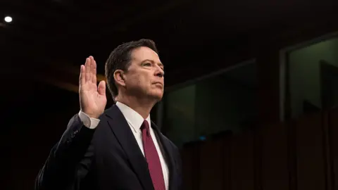 Getty Images James Comey getting sworn in