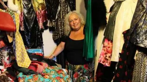 Surrey County Council Mandi Simms in her pop up shop in Walton-on-Thames