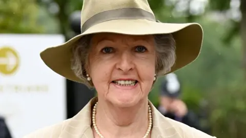 Getty Images Penelope Keith attends Wimbledon Championships Tennis Tournament at All England Lawn Tennis and Croquet Club on July 10, 2021 in London, England.