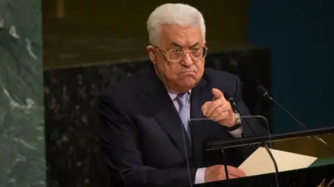 Getty Images Palestinian President Mahmoud Abbas. Photo: September 2017