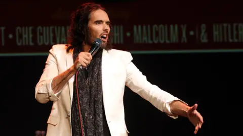 Getty Images British Comedian Russell Brand performs his stand-up comedy show 'Messiah Complex' at Admiralspalast on February 10, 2014 in Berlin, Germany