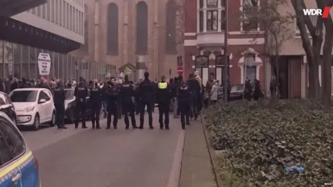 WDR Demonstration against WDR broadcaster