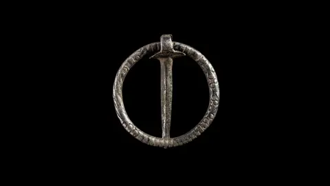 National Museum Wales A Medieval silver brooch found in Cilcain, Flintshire