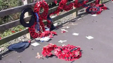 UUP Poppy wreaths and crosses have been damaged in the latest attack