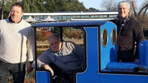 Save Poole Park Railway Chris Bullen (l) and colleagues