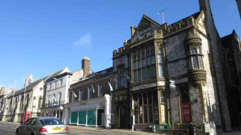 Dorset County Museum dates back to the early 17th Century and has very old windows and doors.