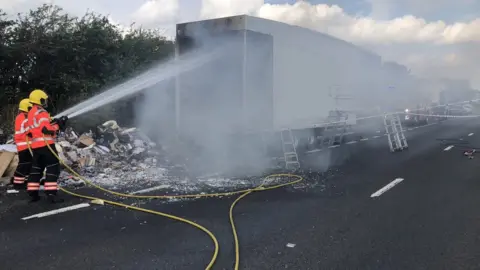 Cambridgeshire Fire and Rescue lorry fire