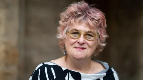 Sally Gardner, novelist, attends the Oxford Literary Festival 2026 on March 23, 2026 in Oxford, England.