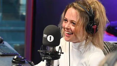 Emily Atack on the radio 1 breakfast show