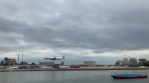 Robert Firth File image of a BA plane taking off from London City Airport.