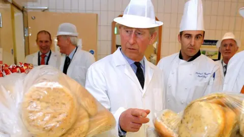 PA Prince Charles and bread rolls