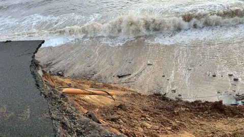 HM Coastguard Lowestoft Road eroded