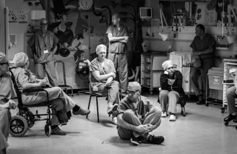 Glenn Dene Medics sitting and standing together at Nevill Hall