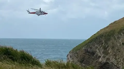 Wyke Coastguard CRT Coastguard helicopter