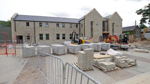 Derbyshire Community Health Services NHS Foundation Trust Construction work outside of the new health hub in Bakewell