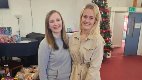 BBC Organiser Rachel Dunham and parent Jasmine