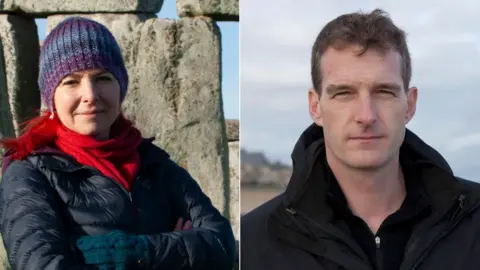 BBC Prof Alice Roberts and Dan Snow