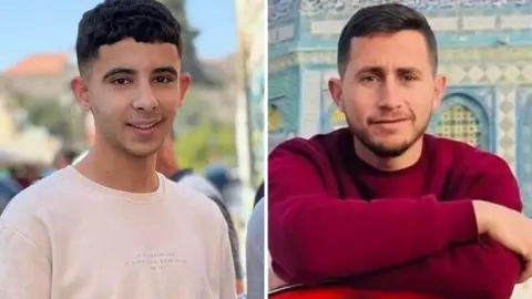 Family handouts Composite image showing Omar Hamed, 17 (Left) and Jihad Abu Alia, 25 (Right)