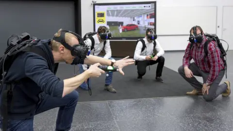 Audi Audi workers wearing VR headsets
