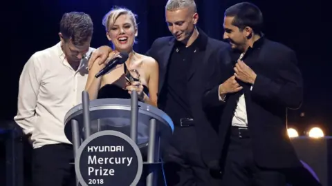 Getty Images Wolf Alice collecting their Mercury Prize