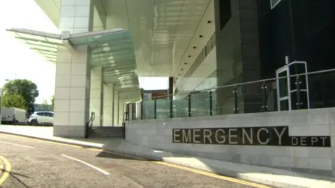 BBC Royal Victoria Hospital's emergency department entrance