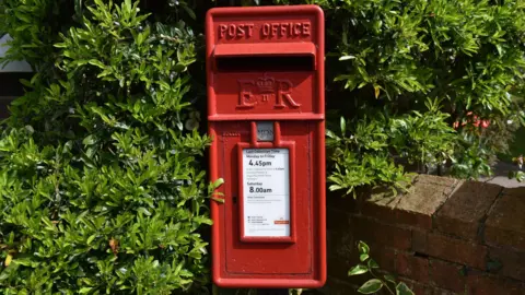 BBC Post box in rural setting
