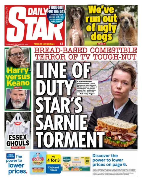 The Daily Star front page for 3 October 