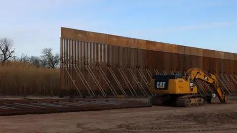 Getty Images Construction happening on the Mexico border wall