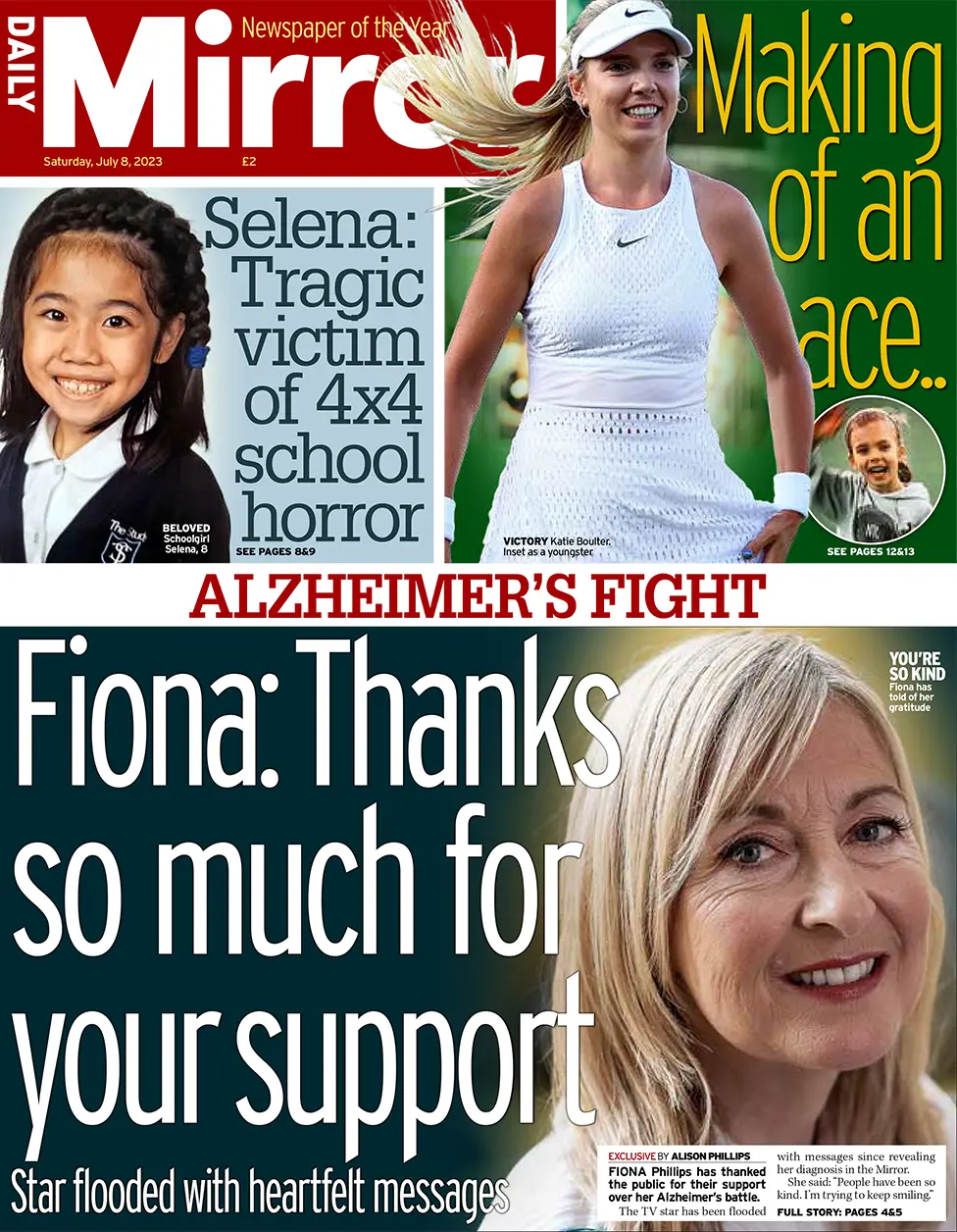 Daily Mirror front page