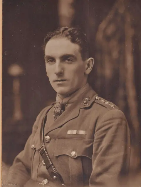 Montrose Air Station Museum A sepia photograph of an officer in World War One