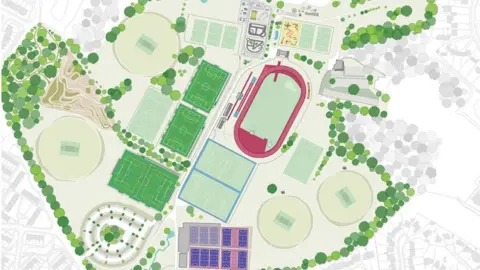 Southampton City Council. The initial plans to improve the Outdoor Sports Centre in Southampton