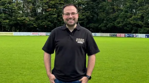 David Murden James at the Yate Town Football Club grounds