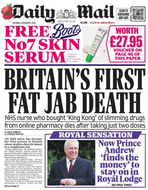  "Britain's first fat jab death"