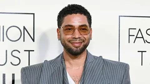 Jussie Smollett at the Fashion Trust U.S Awards 2025 held at The Lot at Formosa on April 08, 2025 in Los Angeles, California.
