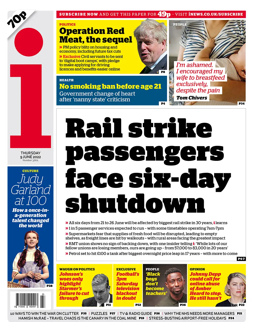 i newspaper front page