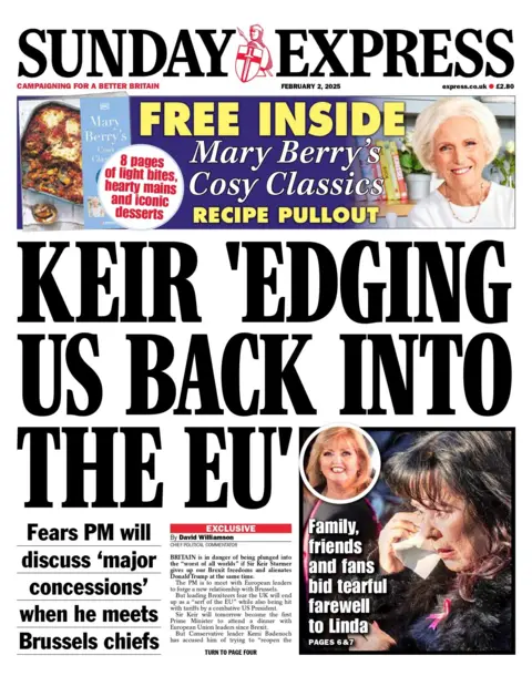 Sunday express front page 