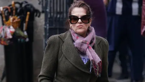 PA Media Tracey Emin arrives for a memorial service to honour and celebrate the life of fashion designer Dame Vivienne Westwood at Southwark Cathedral, London