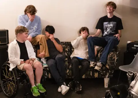 Askew Band Askew practice in a rehearsal room