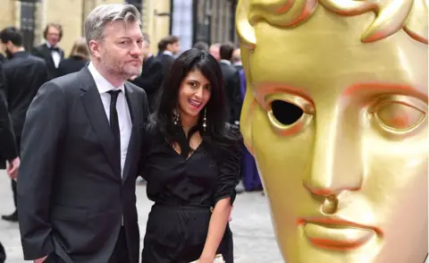 PA Charlie Brooker and Konnie Huq
