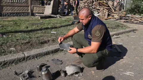 Getty Images Glide bombs like this in Kharkiv have caused enormous death and destruction 