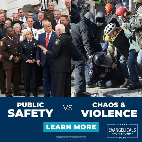 Donald Trump's Facebook page Ad on Donald Trump's Facebook page