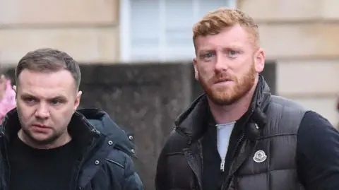 Eddie Lyons Jr, left, and Ross Monaghan, right