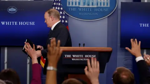 Getty Images Sean spicer leaves briefing