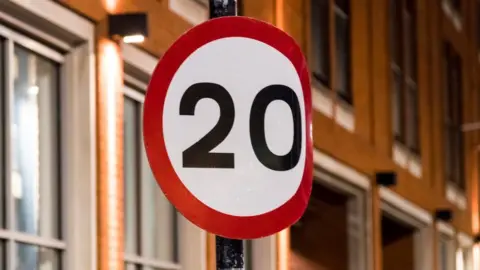 Getty Images 20mph sign in street