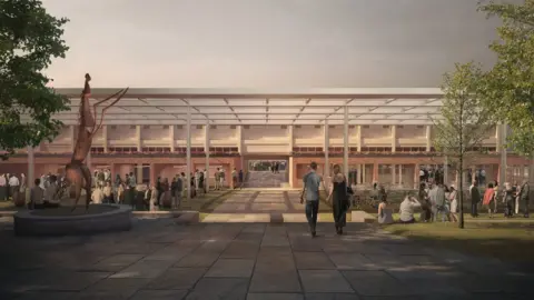 York Racecourse Artist's impression of the racecourse plans