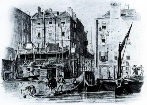 Charles Dickens Museum Illustration of Warren's blacking factory