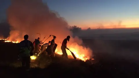 Lancashire Fire and Rescue Service Winter Hill fire