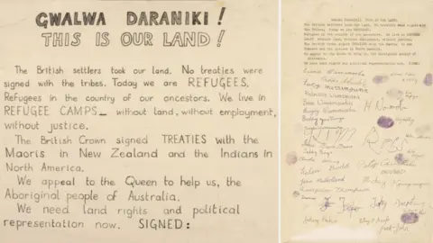 National Archives of Australia Larrakia petition to the Queen for land rights