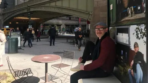 Paddy Bradley at Pershing Square in New York