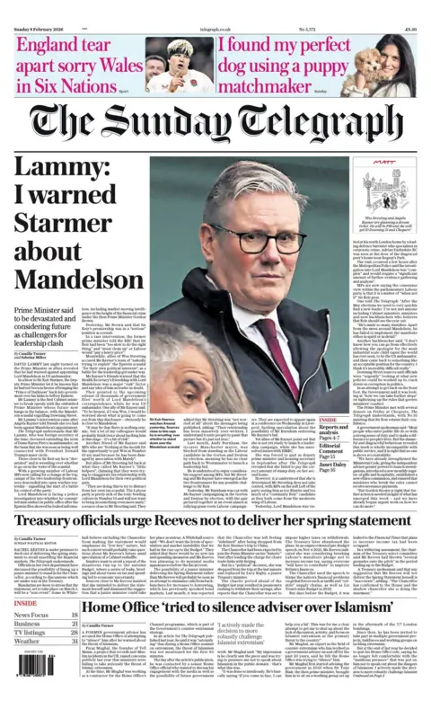  I warned Starmer about Mandelson."